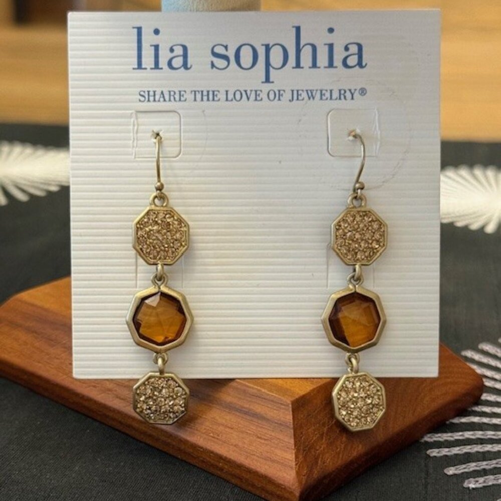 Lia Sophia "MINK" Earrings - Picture 2 of 7